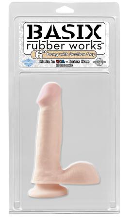 Basix Rubber Works 6 Inch Dong - Beige