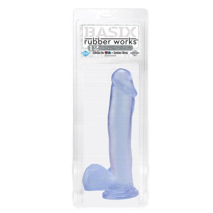 Basix Rubber Works 12 inches Dong Suction Cup Clear