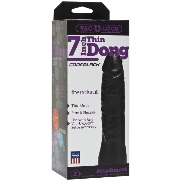 Vac U Lock Code Black Natural Thin Dong 7 Inches