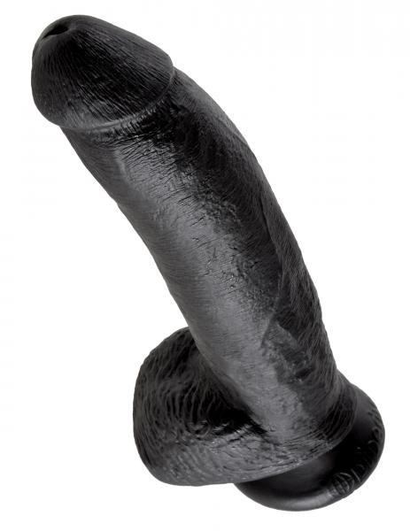 King Cock 9 inches Cock Balls Black