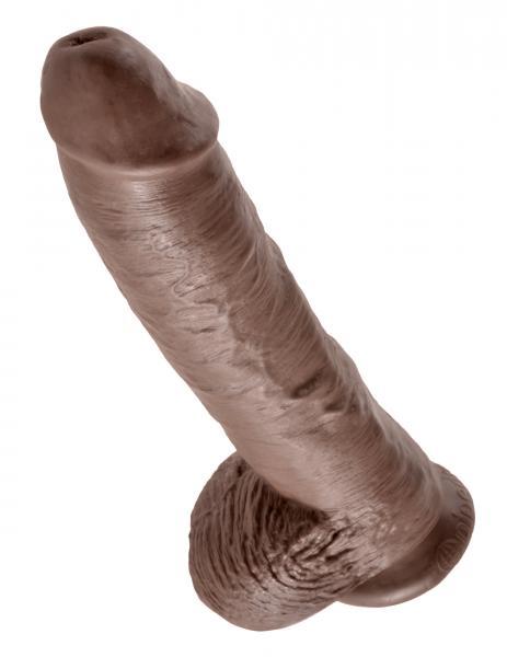 10 Inches C*ck Balls - Brown