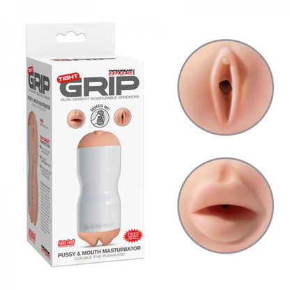 Tight Grip Pussy/Mouth Masturbator Beige