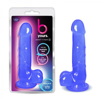 Sweet N Hard #4 Dong With Suction Cup & Balls Blue