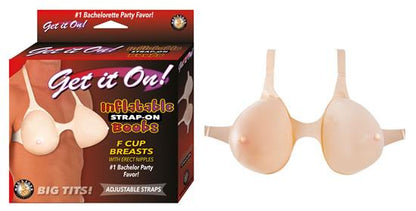 Get It On Inflatable Strap On Boobs Beige