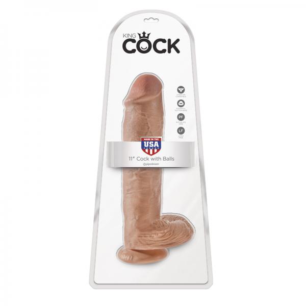 King Cock 11in Cock - Tan