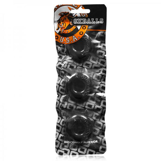 Oxballs Ringer, 3-pack Of Do-nut-1, Small, Black