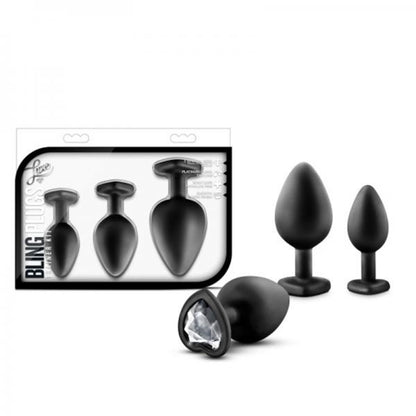 Bling Plugs Training Kit Black with White Gems