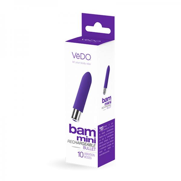 Vedo Bam Mini Rechargeable Bullet Vibe - Indigo