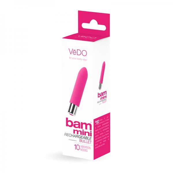 Vedo Bam Mini Rechargeable Bullet Vibe - Foxy Pink