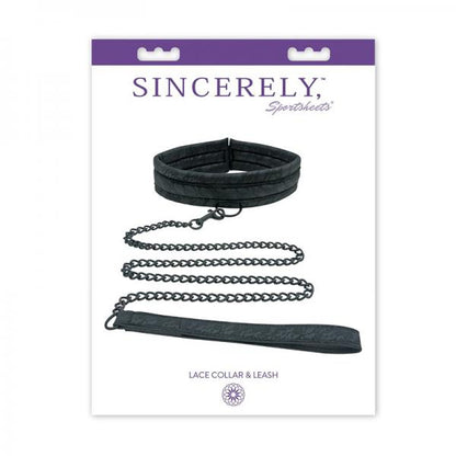 Midnight Lace Collar And Leash Black