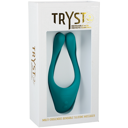 Tryst V2 Bendable Multi Erogenous Zone Massager Remote Teal