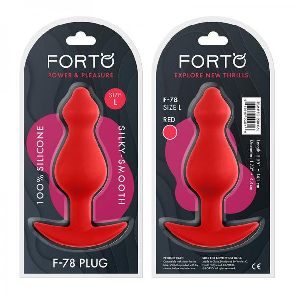 Forto F-78: Pointee 100% Silicone Plug Large Red